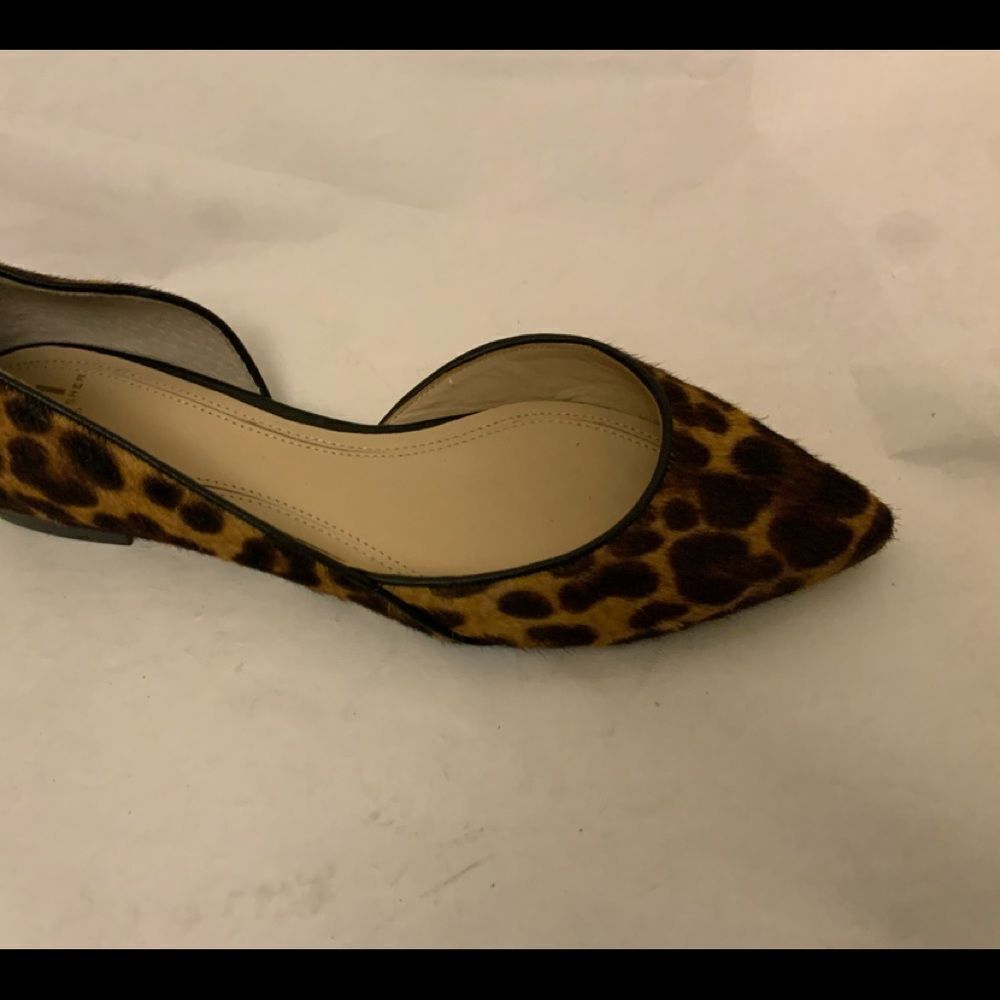Marc Fisher LTD Sunny Genuine Calf Hair Flat Leopard Print, Women's 6.5